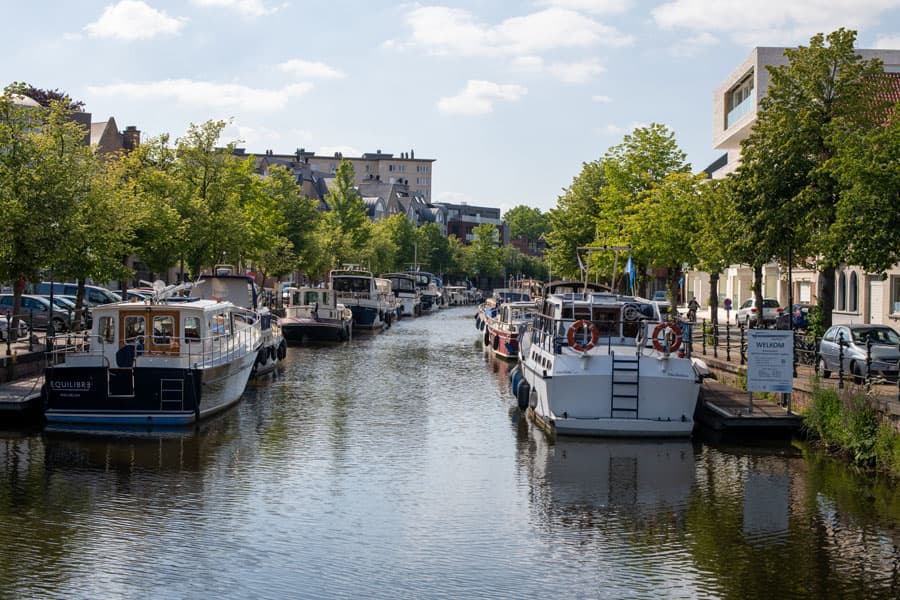 Boten op de Dijle in Mechelen